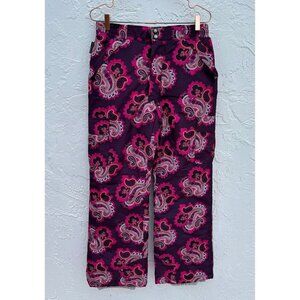 Snozu Glacier Shield Insulation Womens Snow Pants Red Pink Paisley Sz S